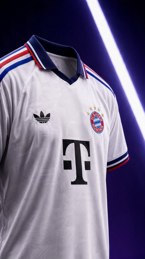 Maillot Bayern Munich Extérieur 2026/27 – Blanc Rétro