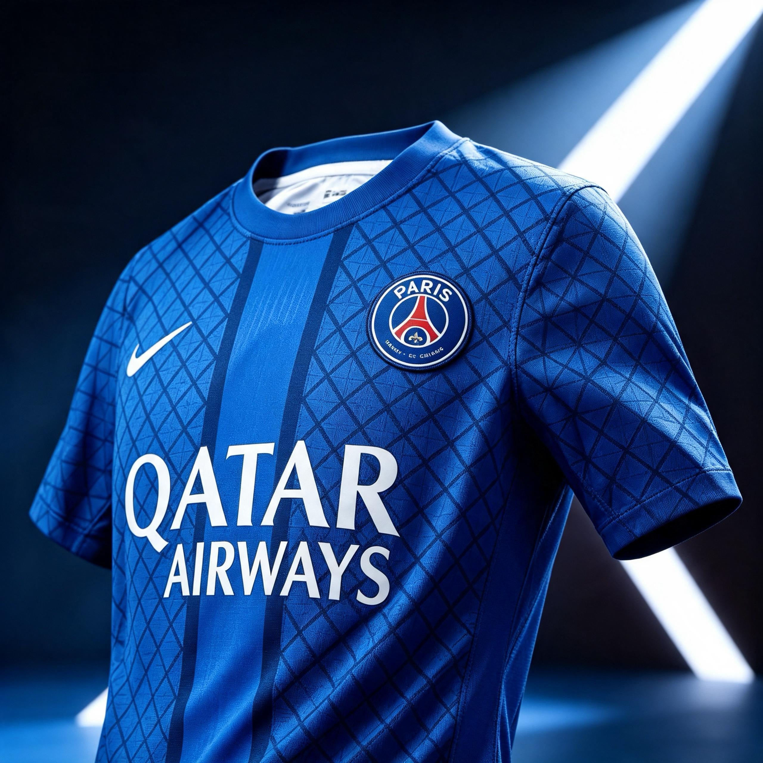 Maillot PSG Domicile 2024/25 – Bleu Qatar Airways