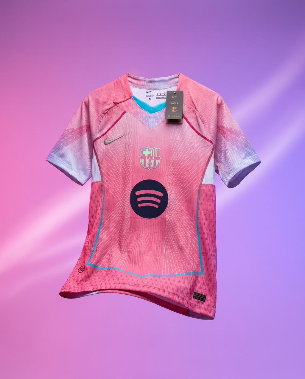 Maillot FC Barcelone Third 2025/26 – Rose Spotify